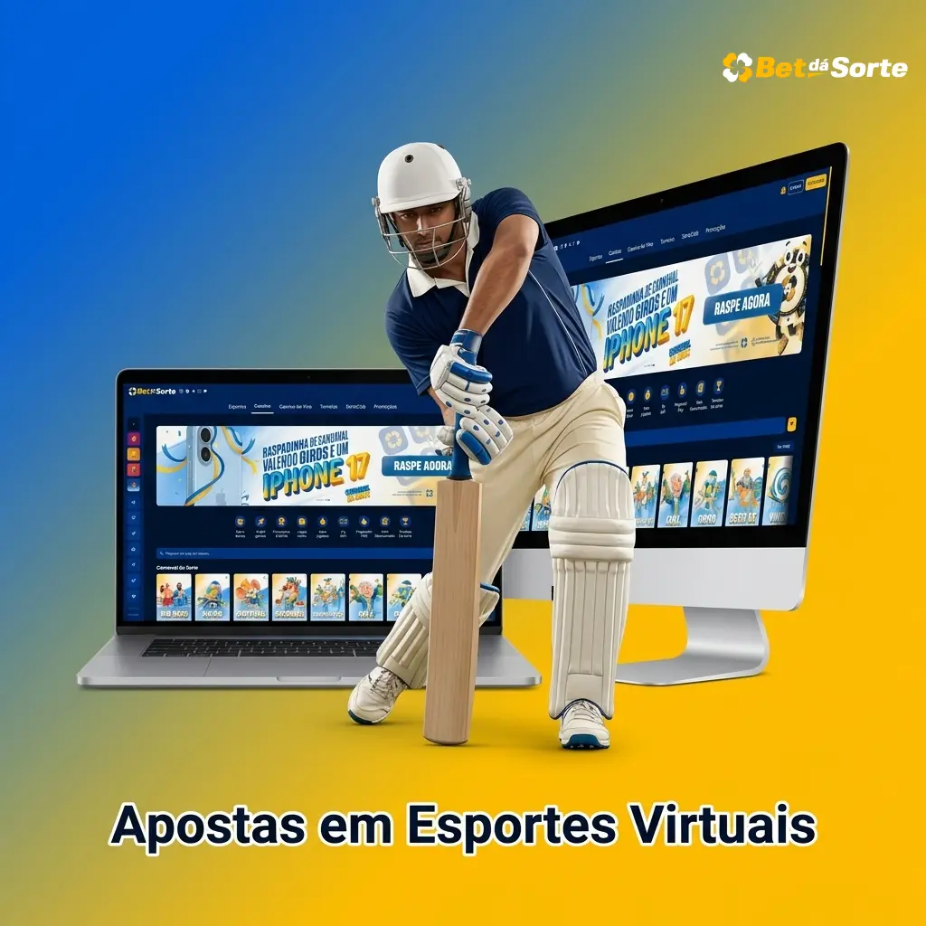 Apostas em esportes virtuais na BetdaSorte com futebol, corridas e tênis disponíveis 24h por dia