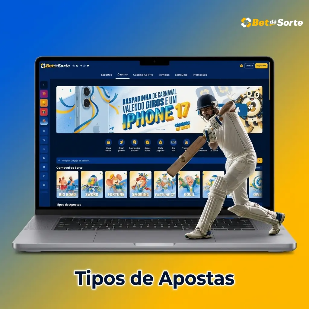 Tipos de apostas na BetdaSorte: simples, múltipla, sistema, outrights e handicap explicados